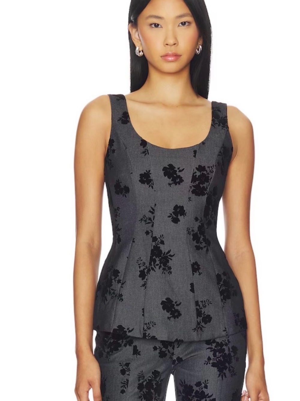 NWT REVOLVE Empire Top in Indigo corset top size large Amanda Uprichard